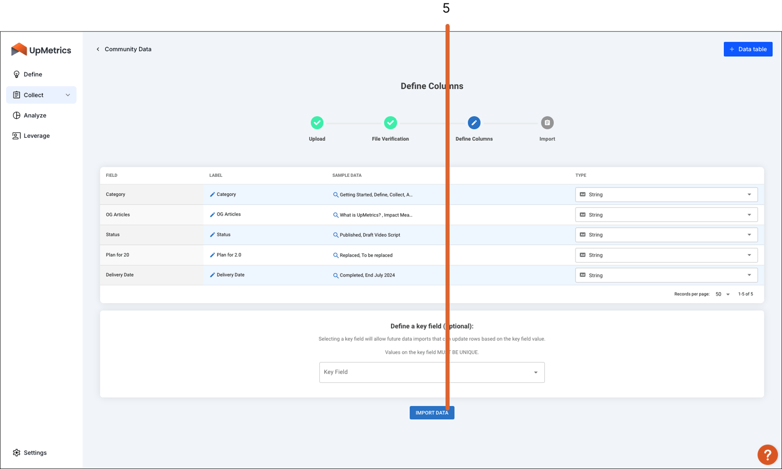 Add data via a CSV file