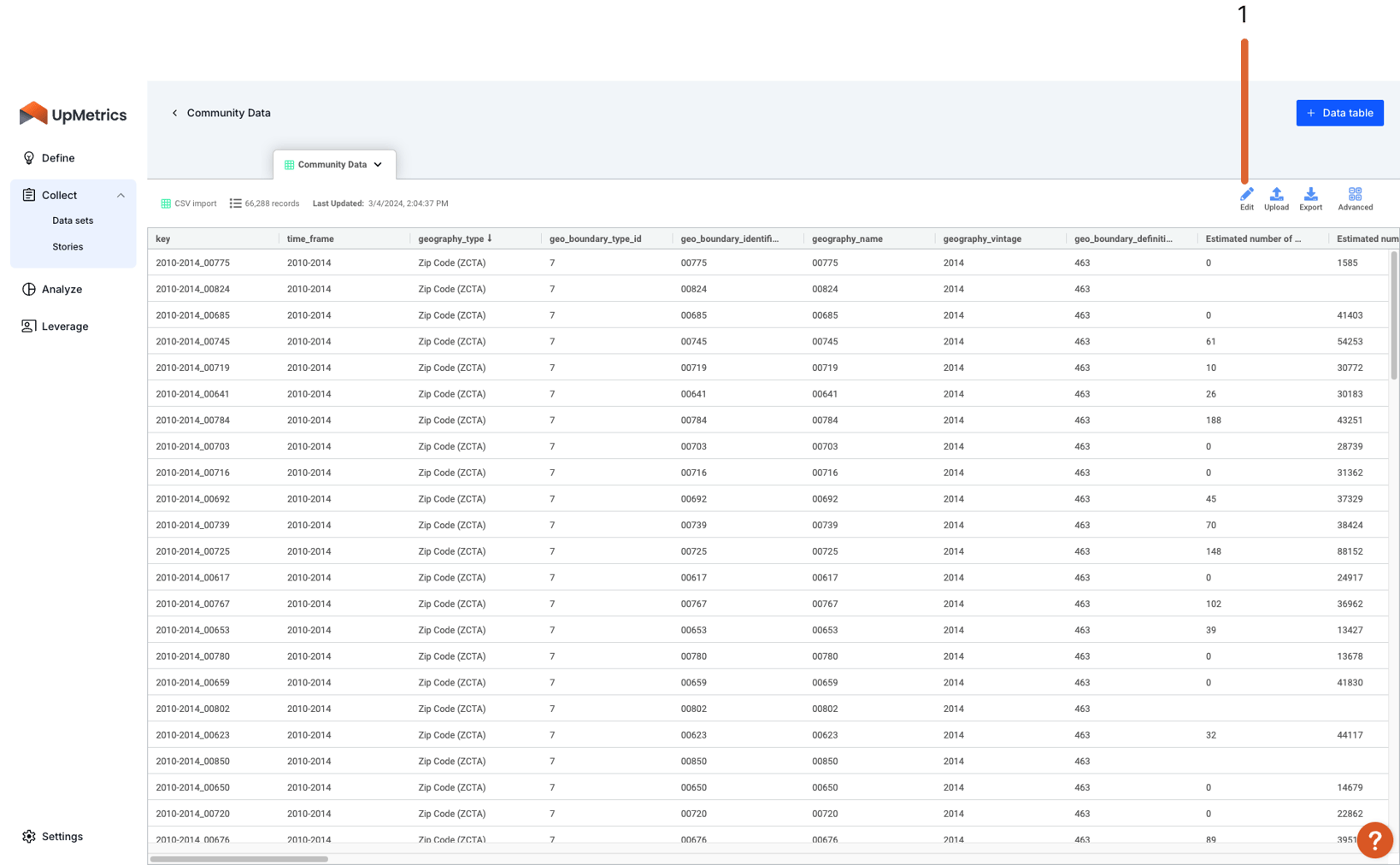 Add data via a CSV file