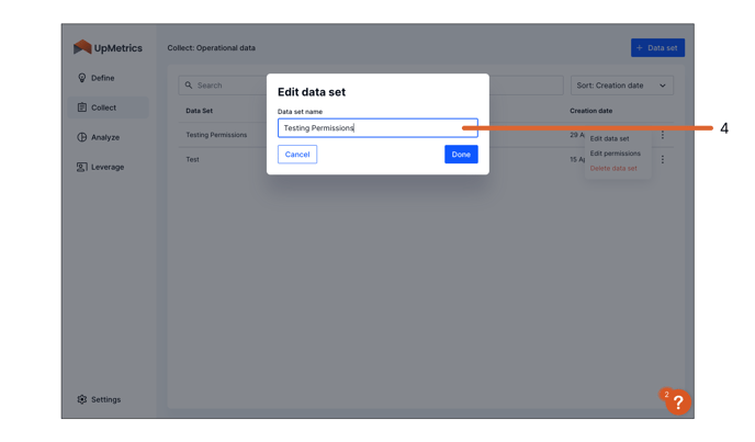 Step 4_  Edit the name of the data set